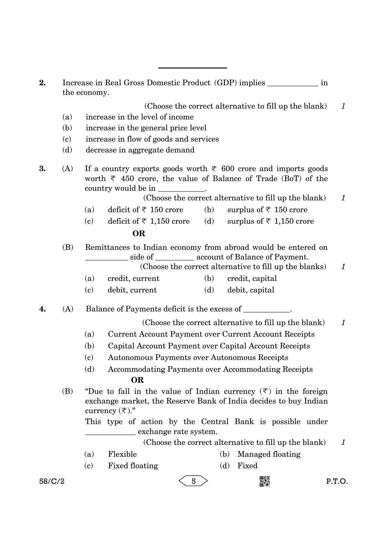 CBSE Class 12 58-2 Chemistry 2023 (Compartment) Question Paper - Page 5