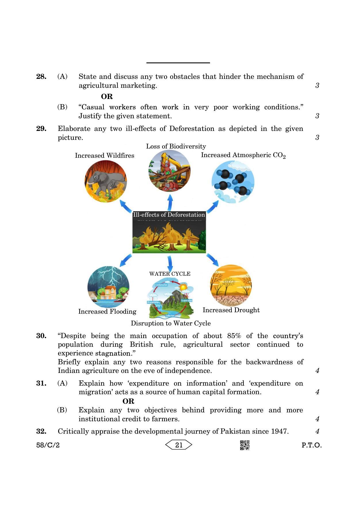 CBSE Class 12 58-2 Chemistry 2023 (Compartment) Question Paper - Page 21