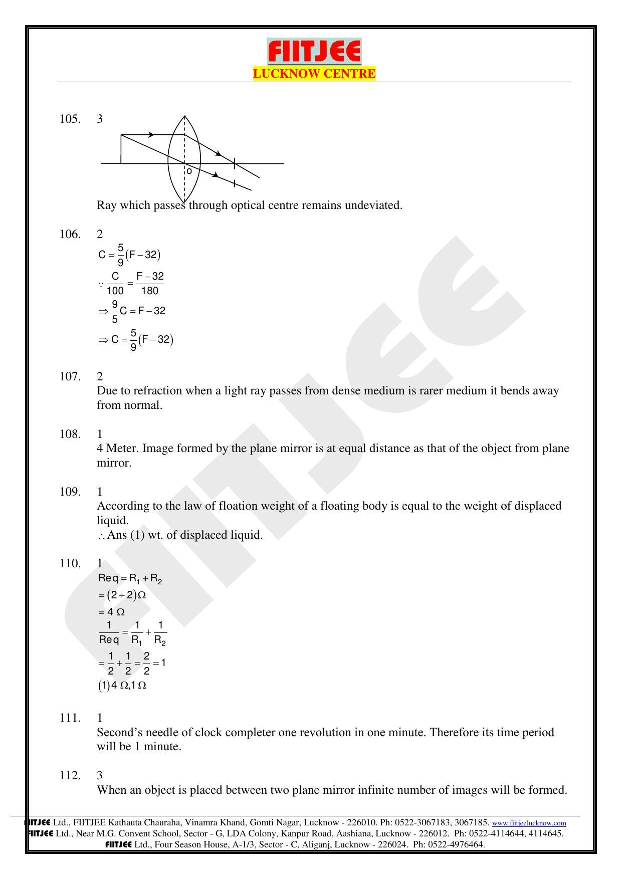 Uttar Pradesh NTSE 2018 SAT, MAT & Lang Answer Key - Page 3
