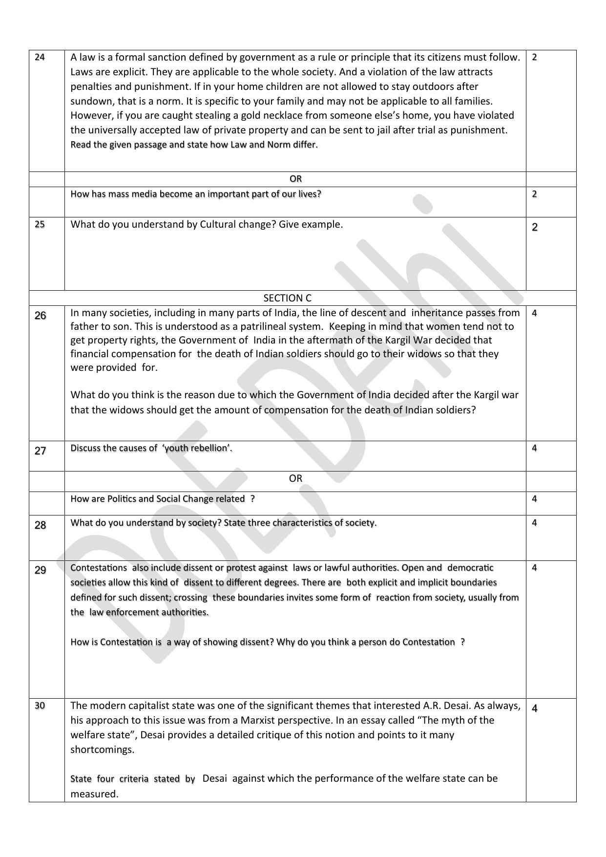 Edudel Class 11 Sociology (English) Practice Papers-2 (2023-24) - Page 5