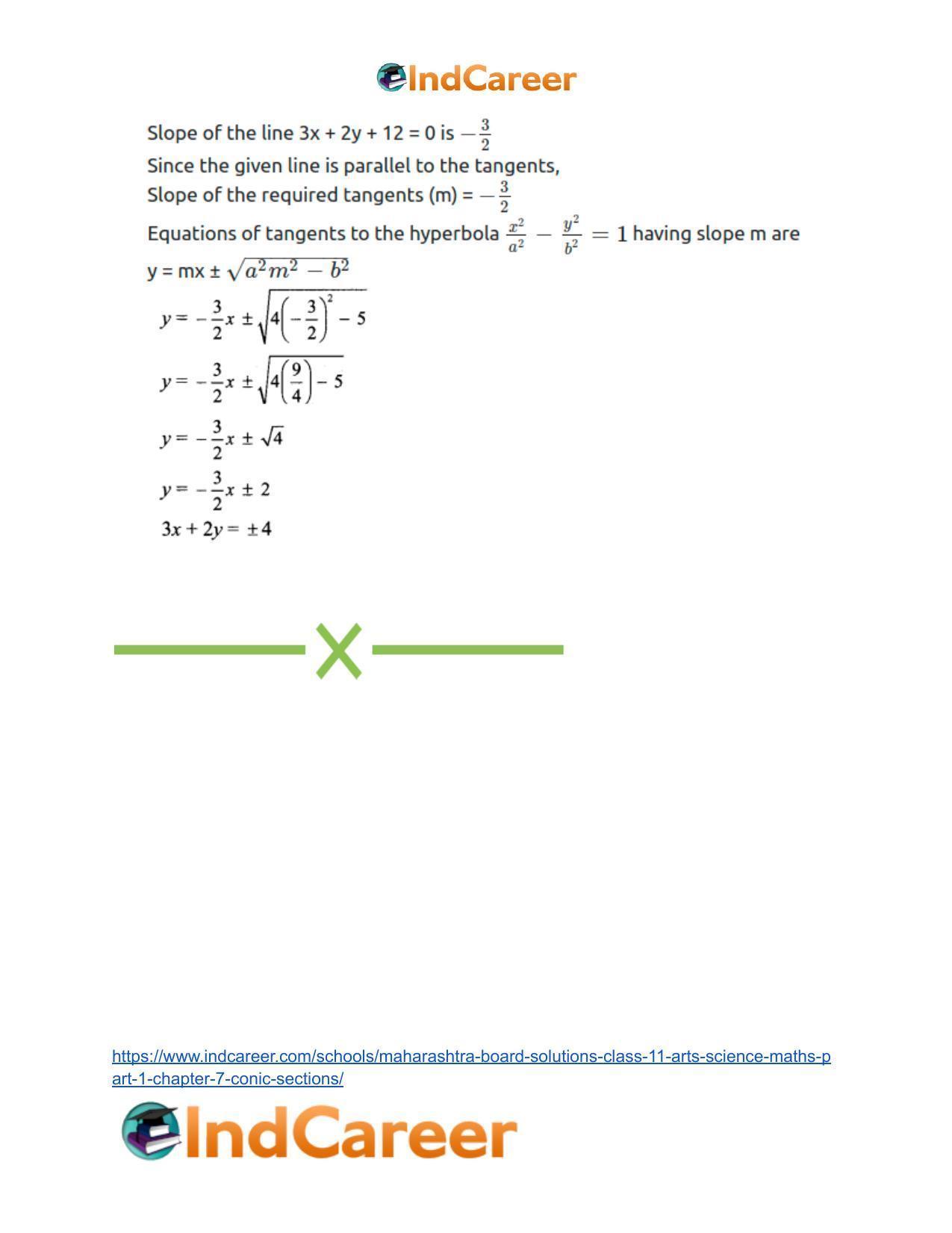 Maharashtra Board Solutions Class 11-Arts & Science Maths (Part 1): Chapter 7- Conic Sections - Page 103