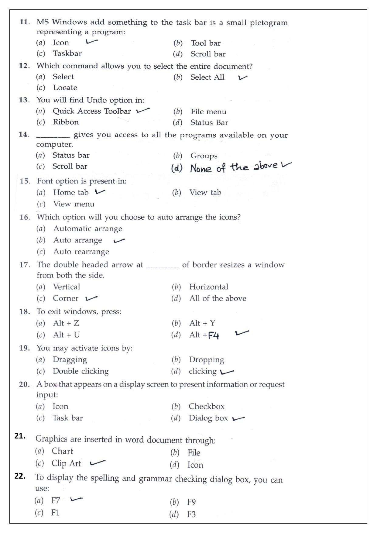 CBSE Worksheets for Class 9 Computer Science Assignment 3 - Page 11