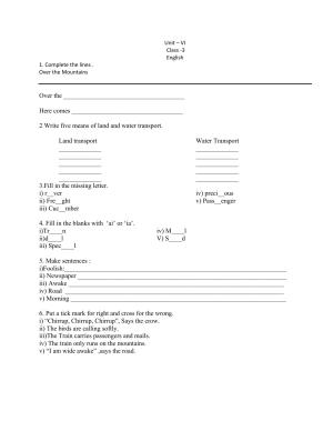 Worksheet for Class 3 English Assignment 27