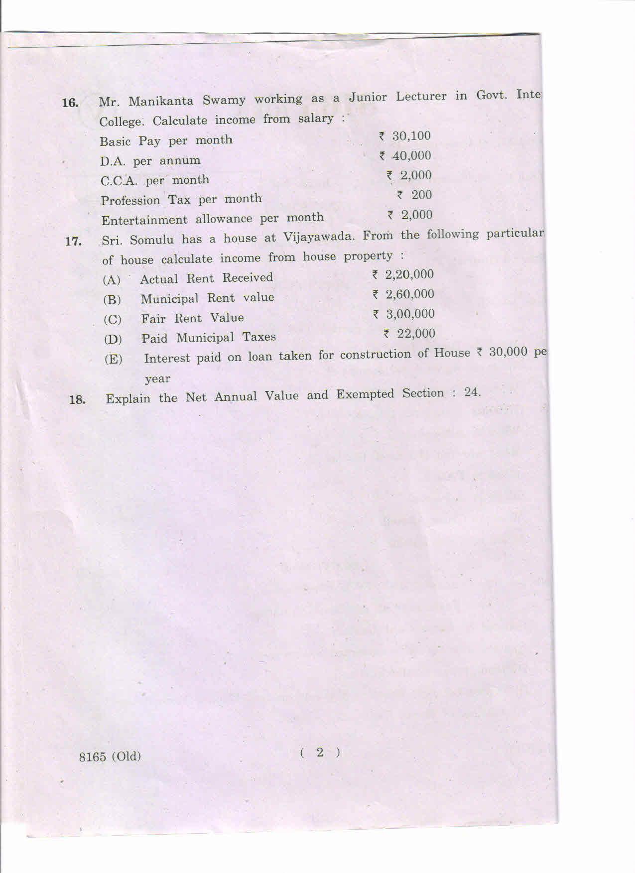 AP Inter 1st Year Taxation-I (Old) March-2019-Vocational Question Paper - Page 2