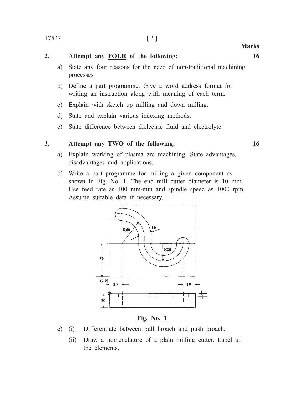 MSBTE Summer Question Paper 2019 - Advanced Manufacturing Processes - Page 2