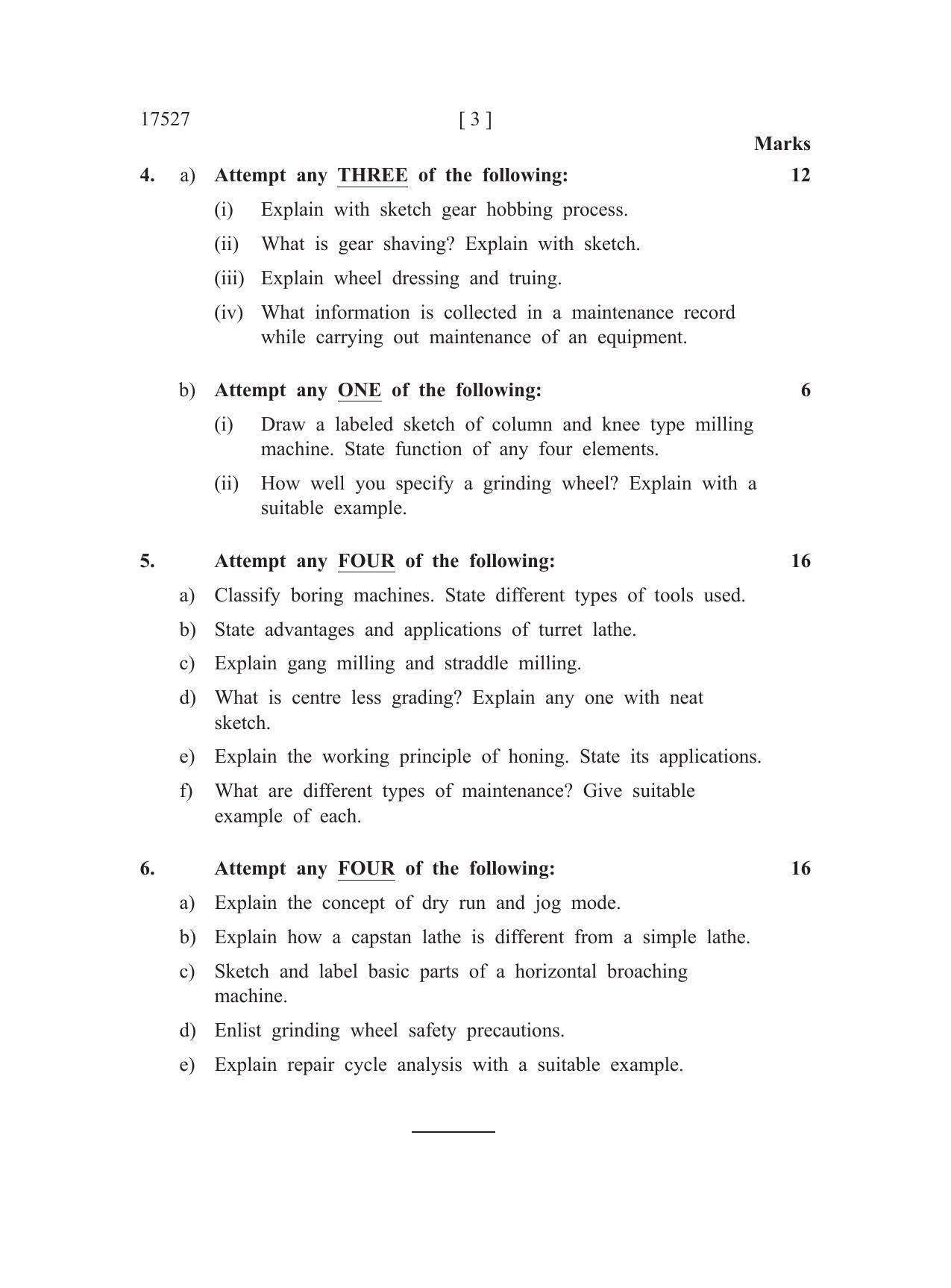 MSBTE Summer Question Paper 2019 - Advanced Manufacturing Processes - Page 3
