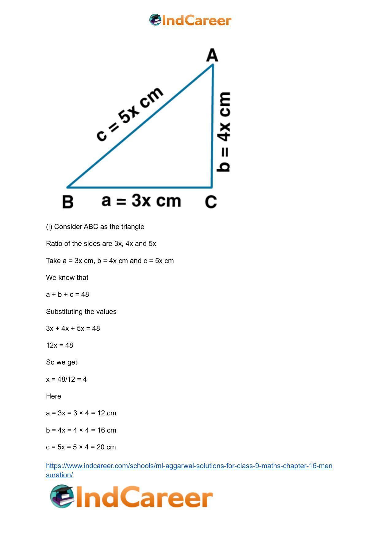 ML Aggarwal Solutions for Class 9 Maths Chapter 16- Mensuration - Page 13