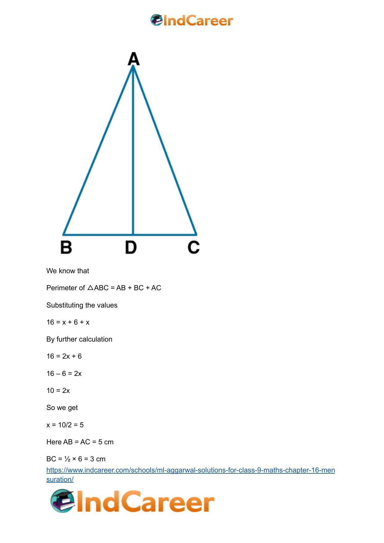 ML Aggarwal Solutions for Class 9 Maths Chapter 16- Mensuration - Page 19