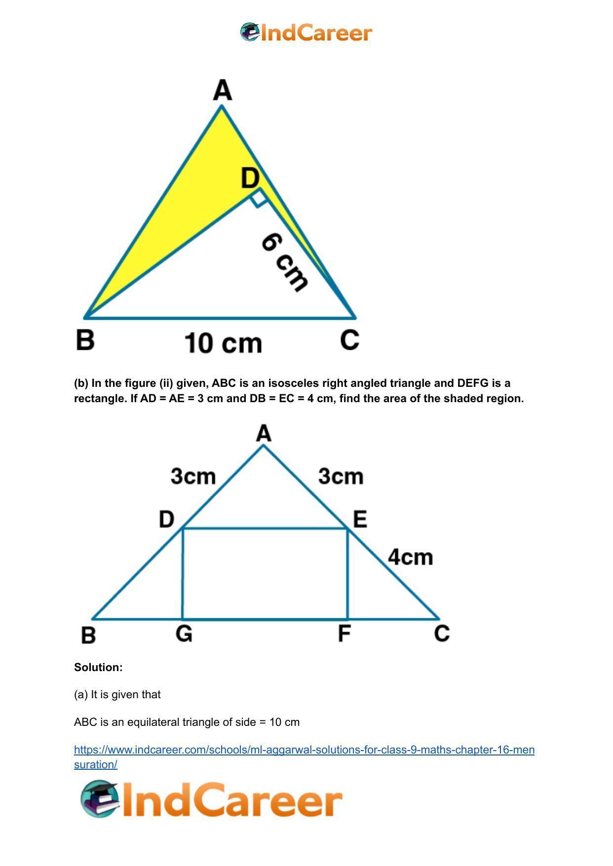 ML Aggarwal Solutions for Class 9 Maths Chapter 16- Mensuration - Page 34