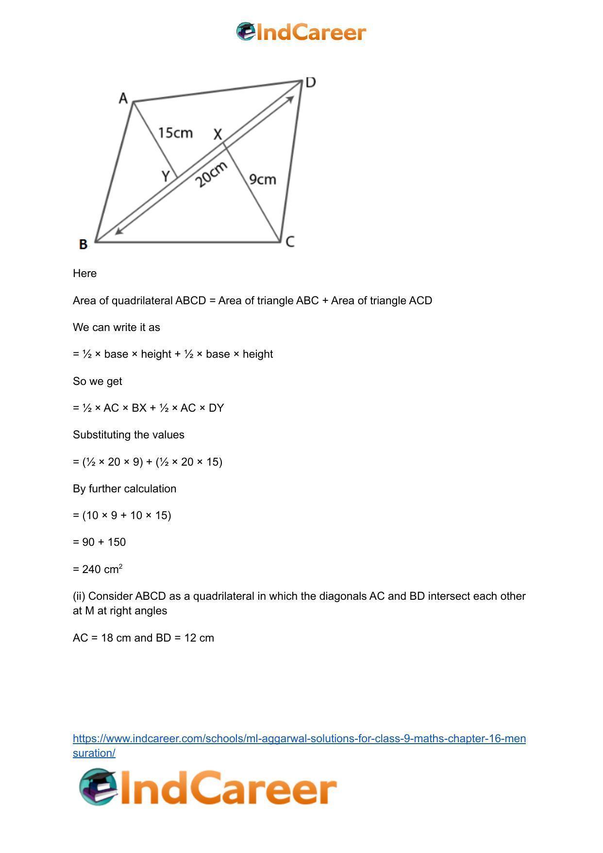 ML Aggarwal Solutions for Class 9 Maths Chapter 16- Mensuration - Page 38