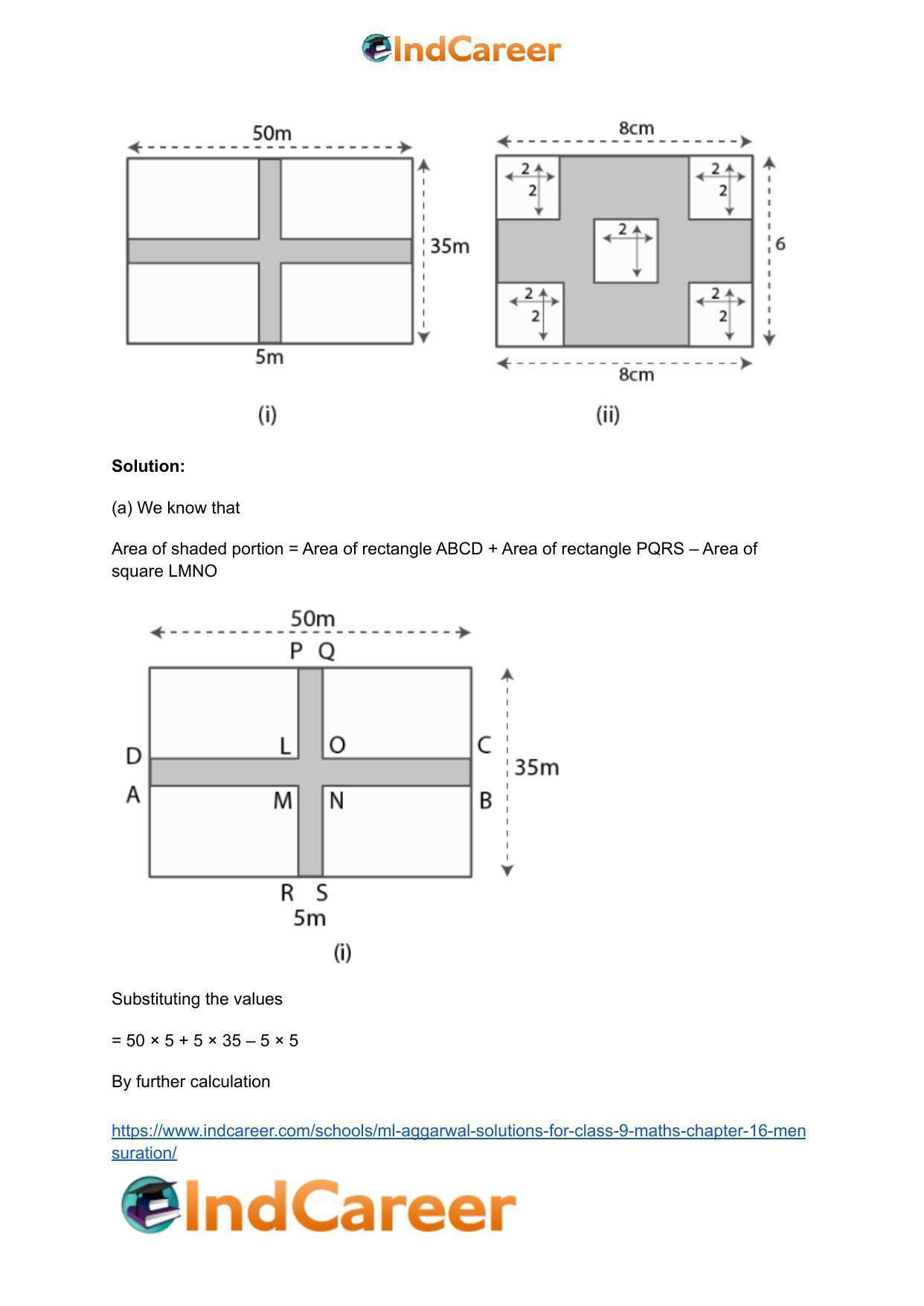 ML Aggarwal Solutions for Class 9 Maths Chapter 16- Mensuration - Page 49