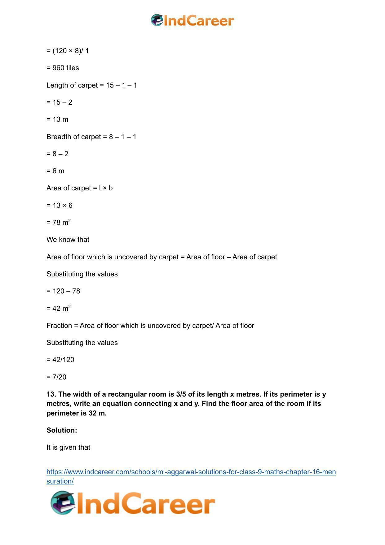 ML Aggarwal Solutions for Class 9 Maths Chapter 16- Mensuration - Page 58