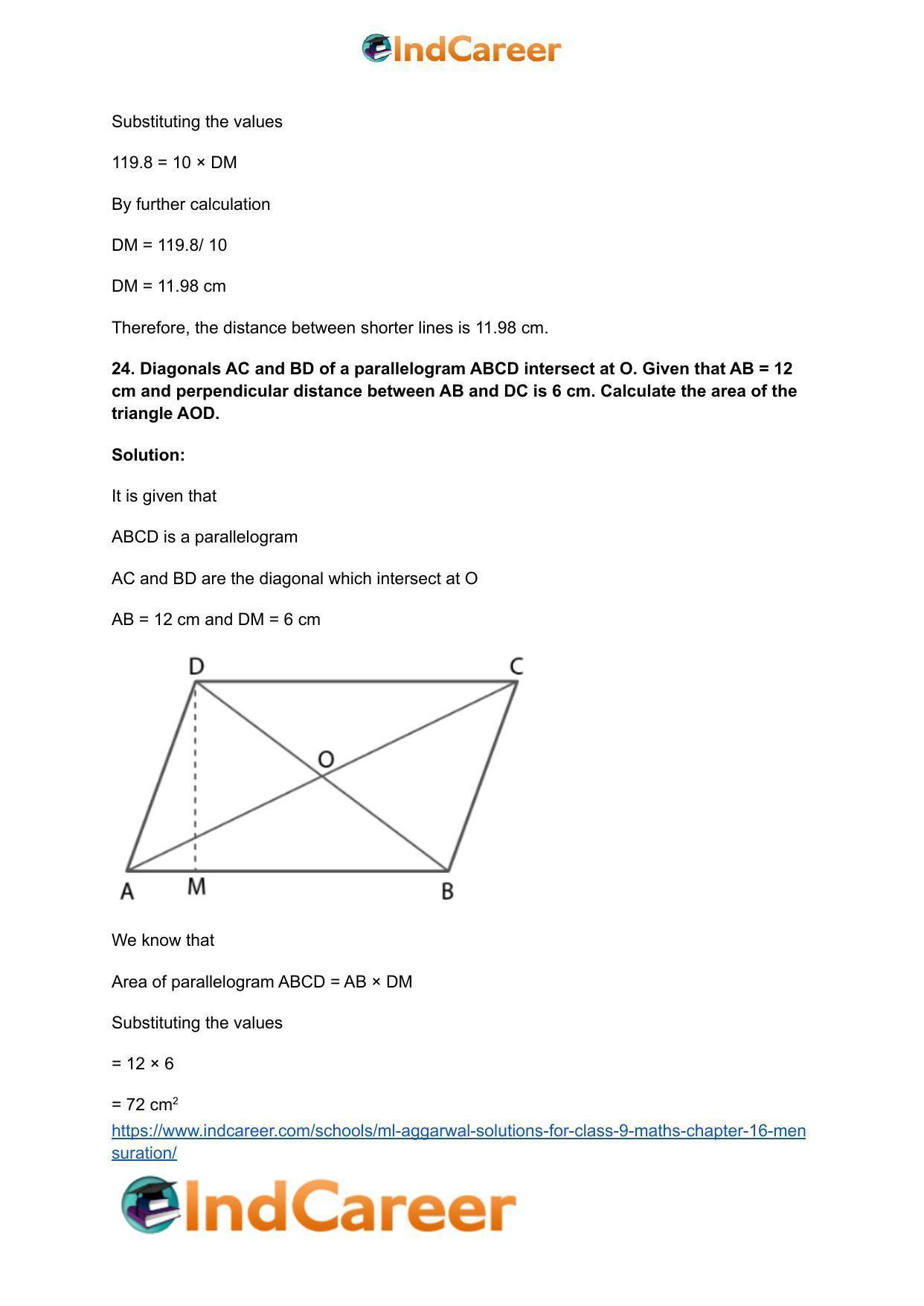 ML Aggarwal Solutions for Class 9 Maths Chapter 16- Mensuration - Page 78