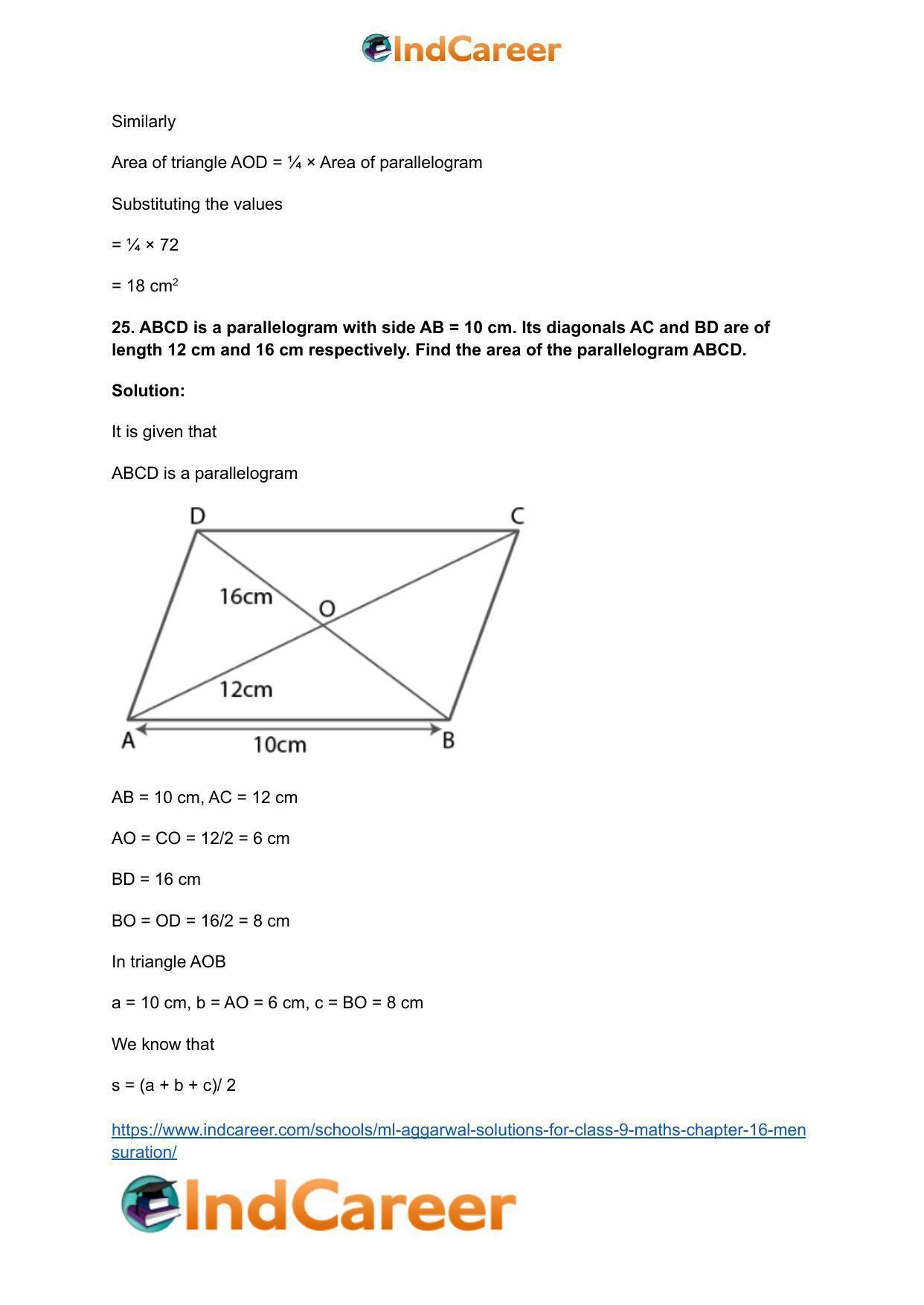 ML Aggarwal Solutions for Class 9 Maths Chapter 16- Mensuration - Page 79