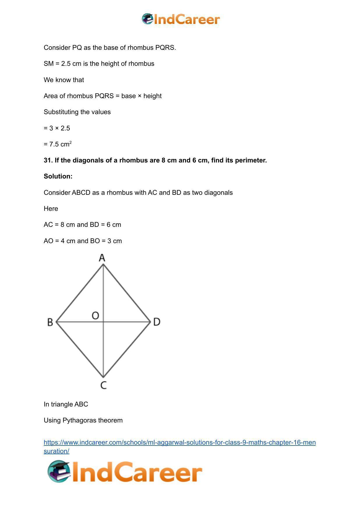 ML Aggarwal Solutions for Class 9 Maths Chapter 16- Mensuration - Page 85