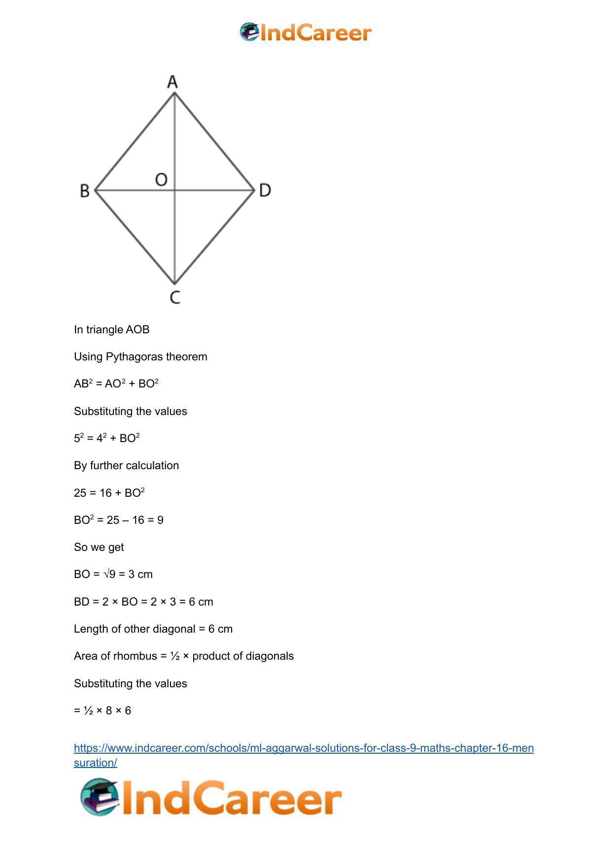 ML Aggarwal Solutions for Class 9 Maths Chapter 16- Mensuration - Page 87