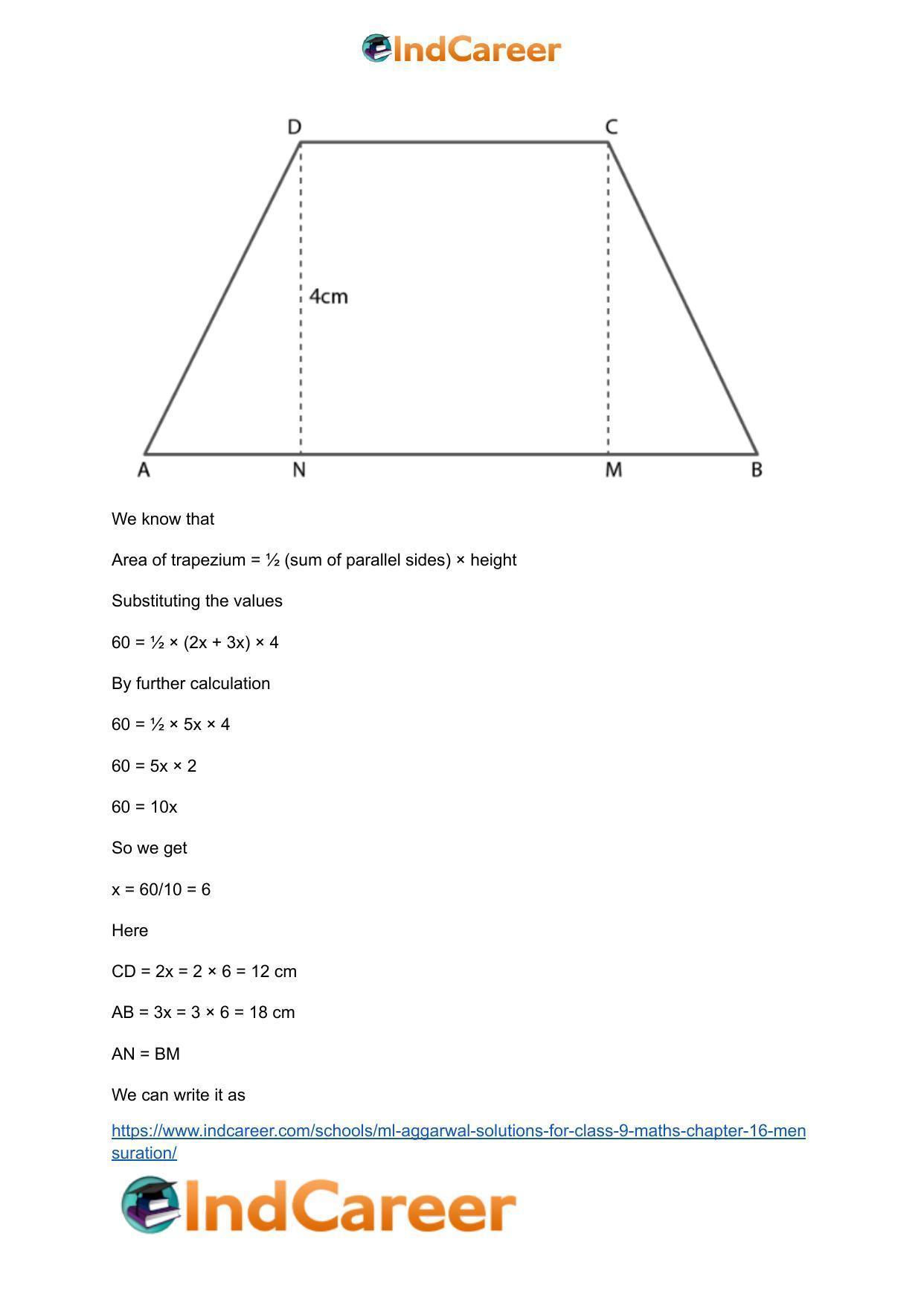 ML Aggarwal Solutions for Class 9 Maths Chapter 16- Mensuration - Page 96