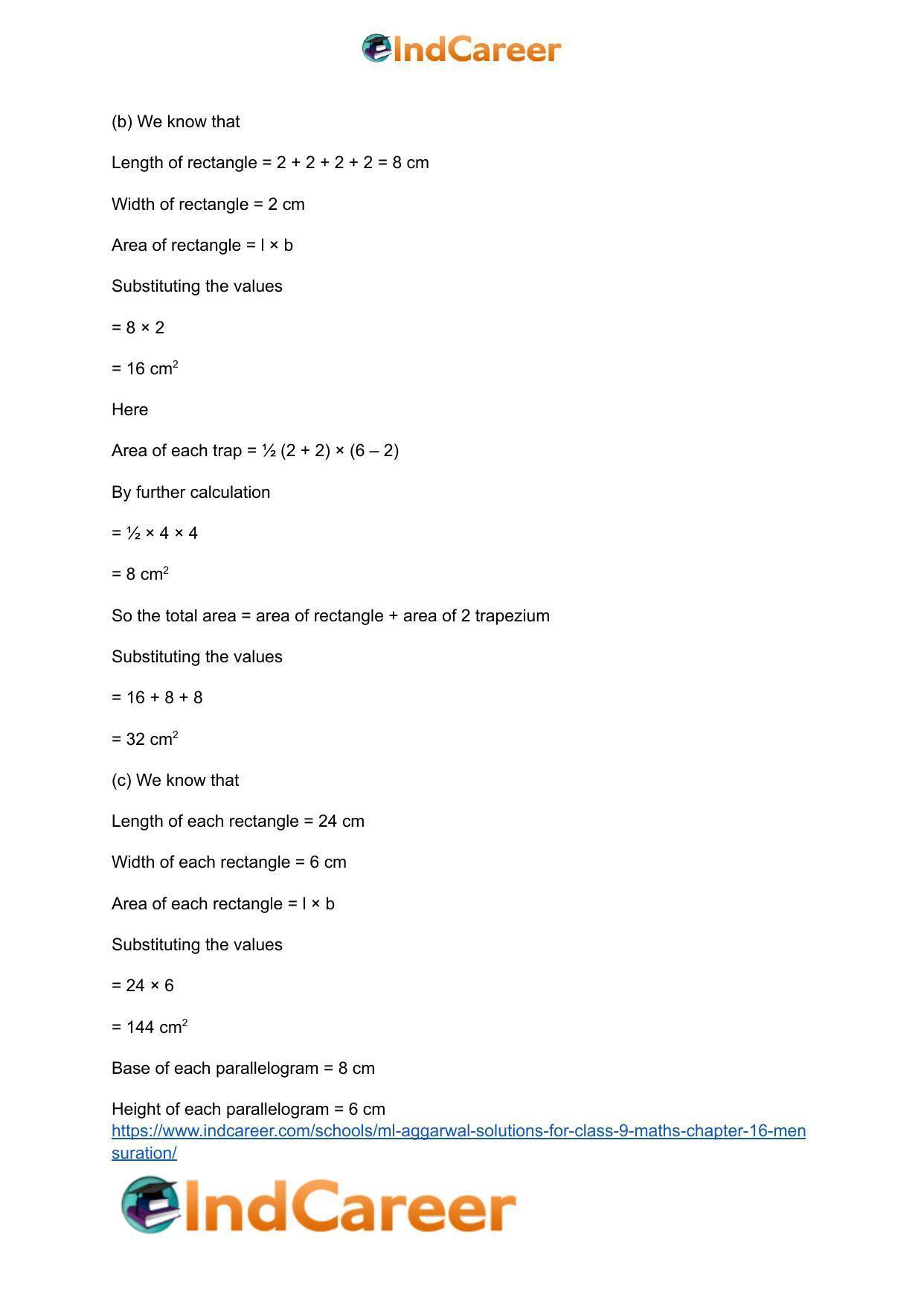 ML Aggarwal Solutions for Class 9 Maths Chapter 16- Mensuration - Page 111