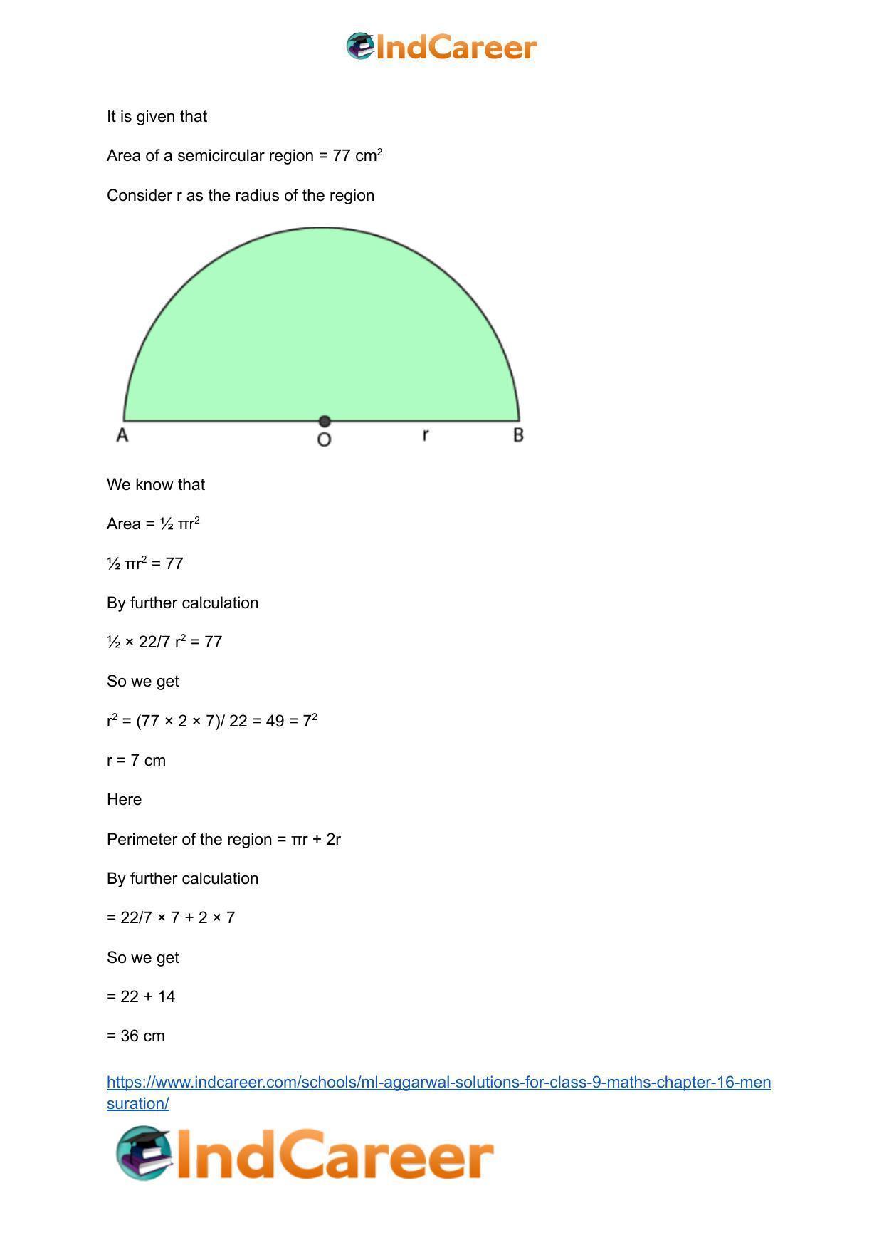 ML Aggarwal Solutions for Class 9 Maths Chapter 16- Mensuration - Page 126