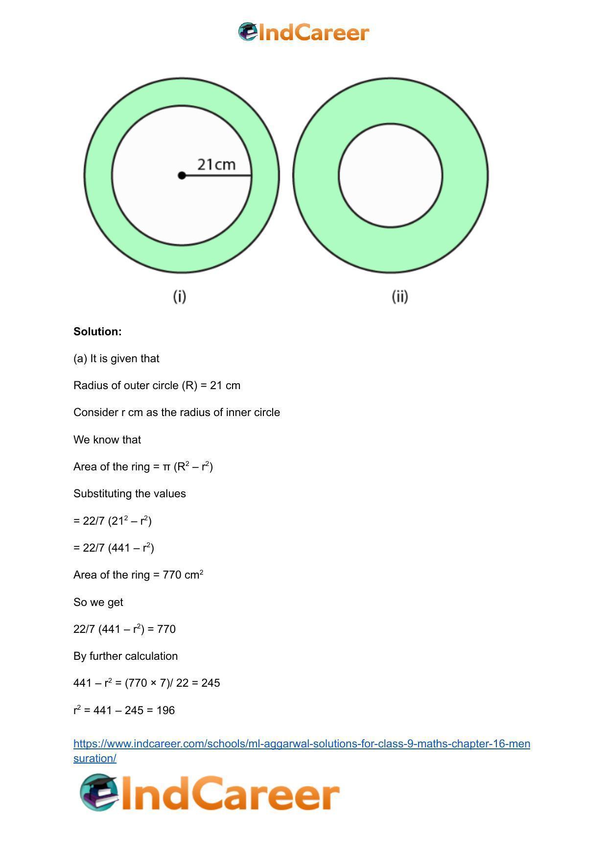ML Aggarwal Solutions for Class 9 Maths Chapter 16- Mensuration - Page 132