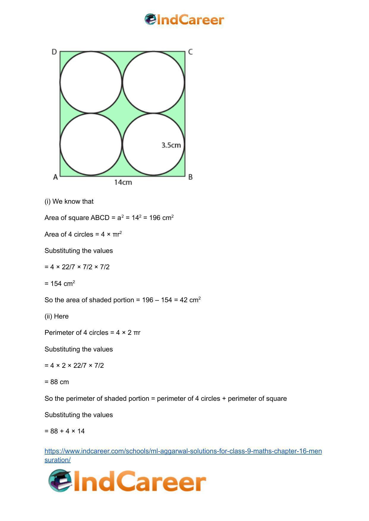 ML Aggarwal Solutions for Class 9 Maths Chapter 16- Mensuration - Page 144