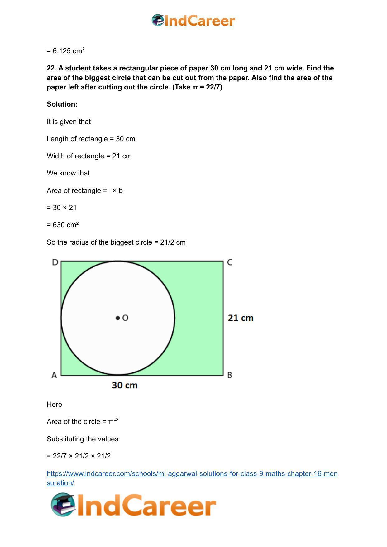 ML Aggarwal Solutions for Class 9 Maths Chapter 16- Mensuration - Page 150