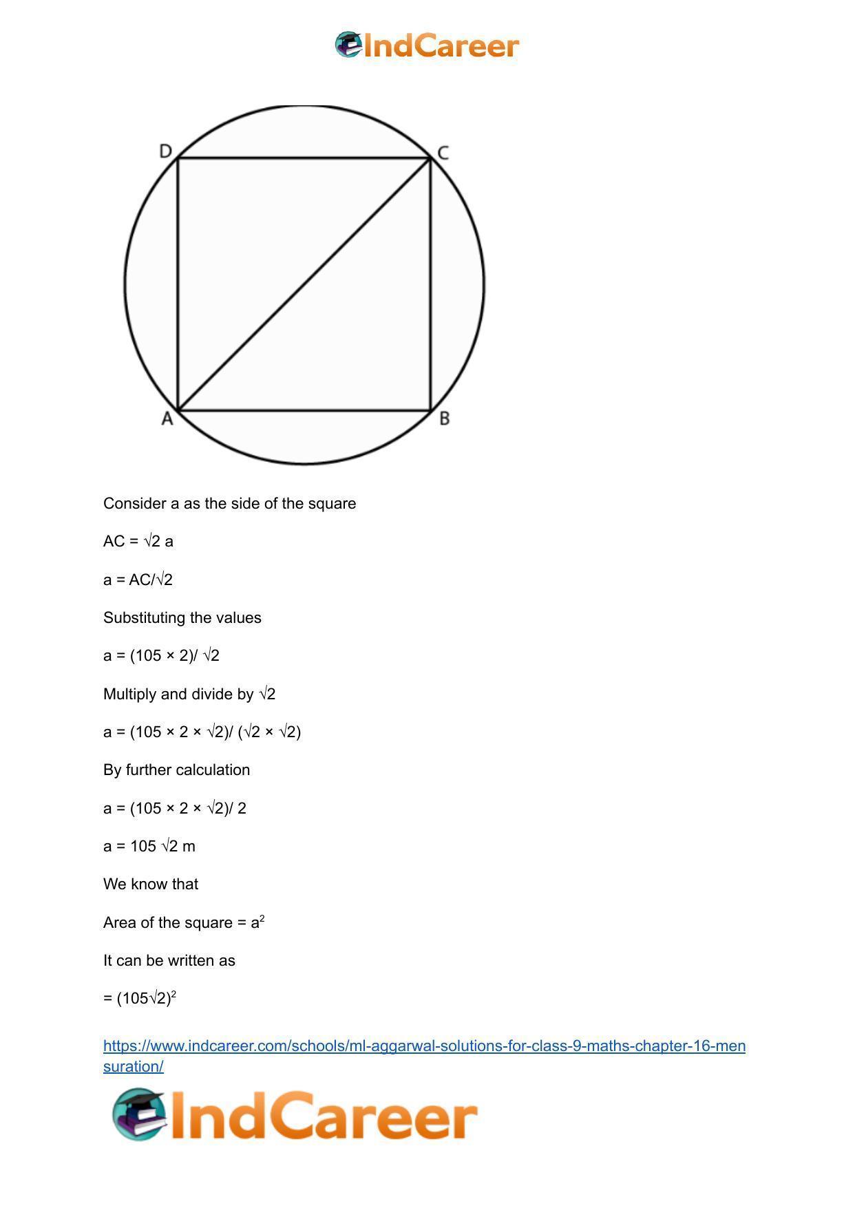 ML Aggarwal Solutions for Class 9 Maths Chapter 16- Mensuration - Page 156
