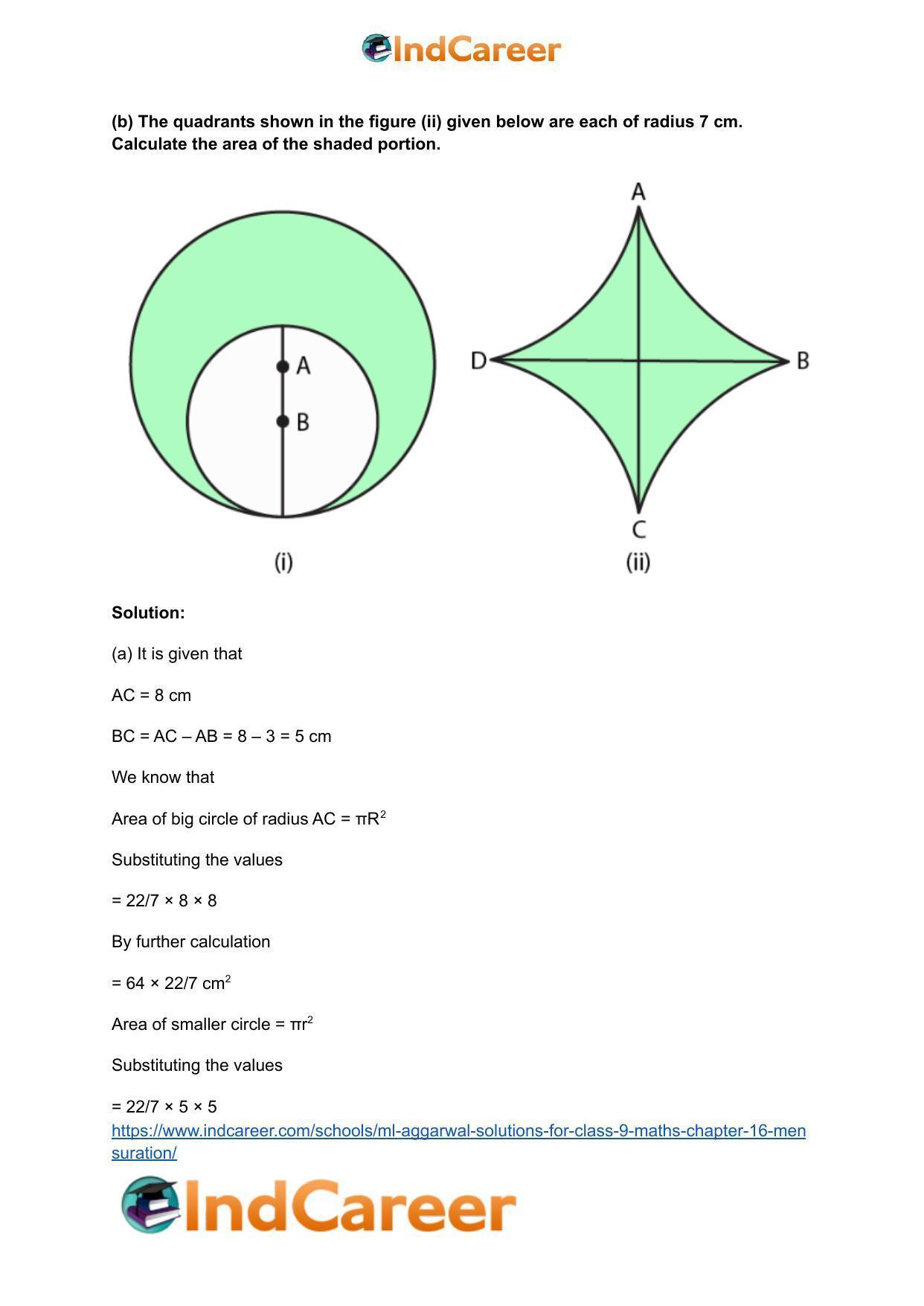 ML Aggarwal Solutions for Class 9 Maths Chapter 16- Mensuration - Page 163