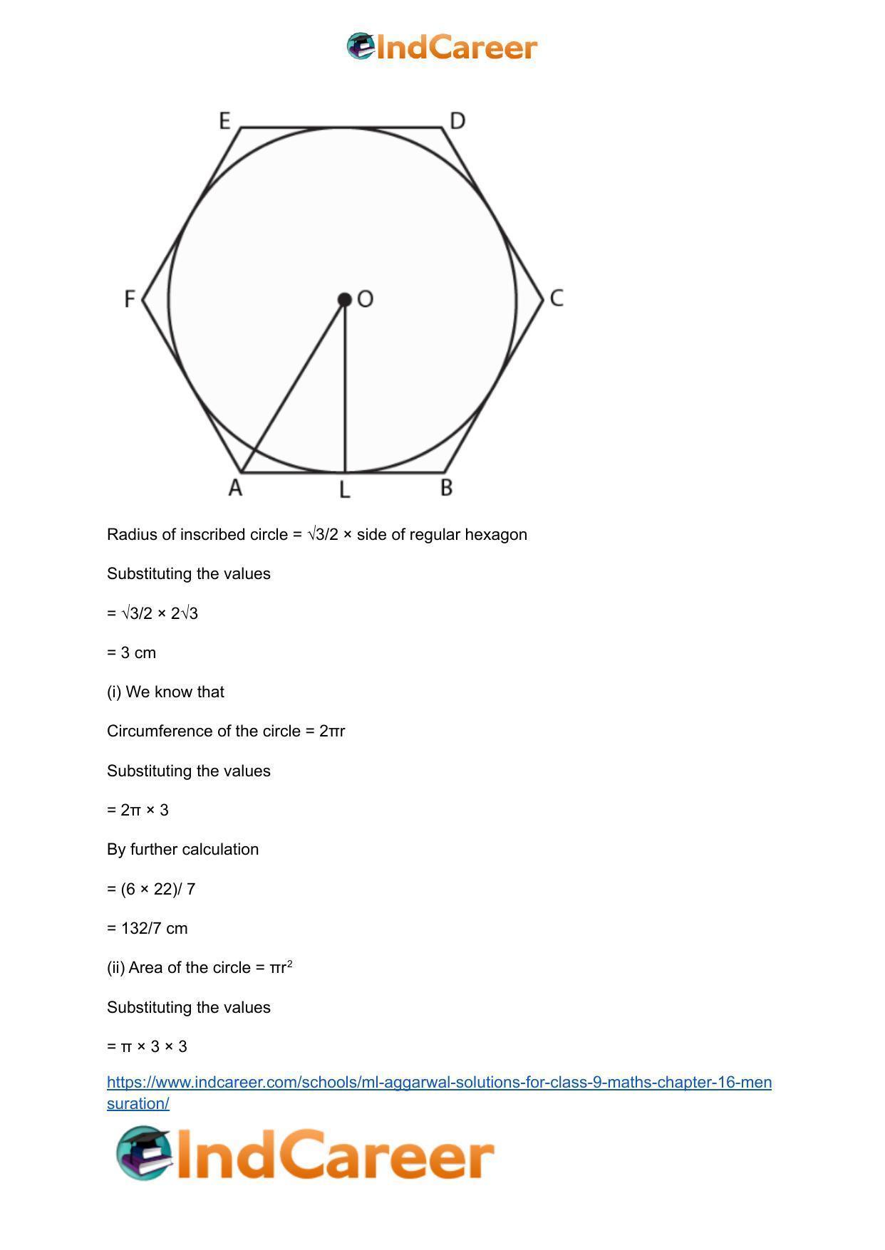 ML Aggarwal Solutions for Class 9 Maths Chapter 16- Mensuration - Page 186