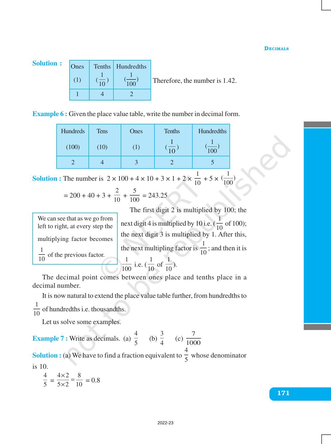 NCERT Book for Class 6 Maths: Chapter 8-Decimals - Page 8