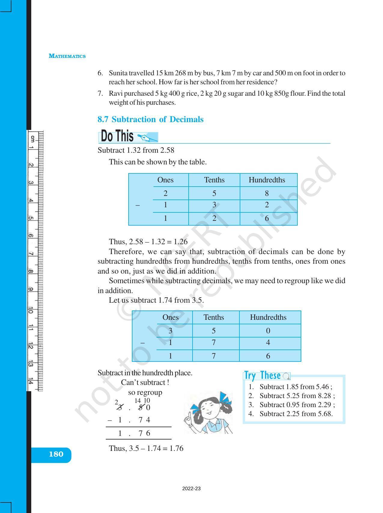 NCERT Book for Class 6 Maths: Chapter 8-Decimals - Page 17
