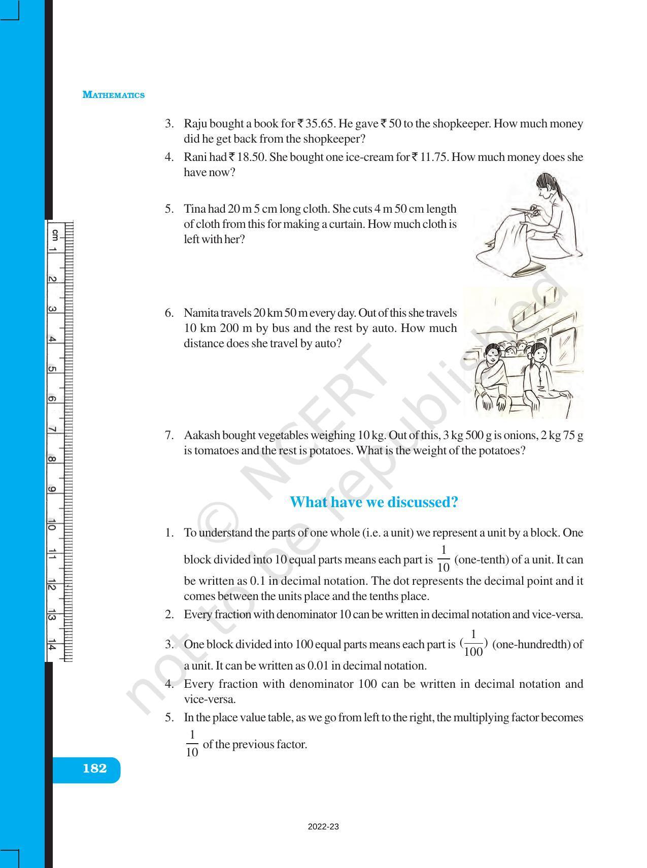 NCERT Book for Class 6 Maths: Chapter 8-Decimals - Page 19