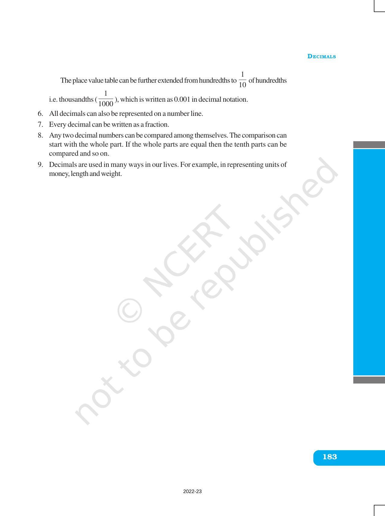 NCERT Book for Class 6 Maths: Chapter 8-Decimals - Page 20