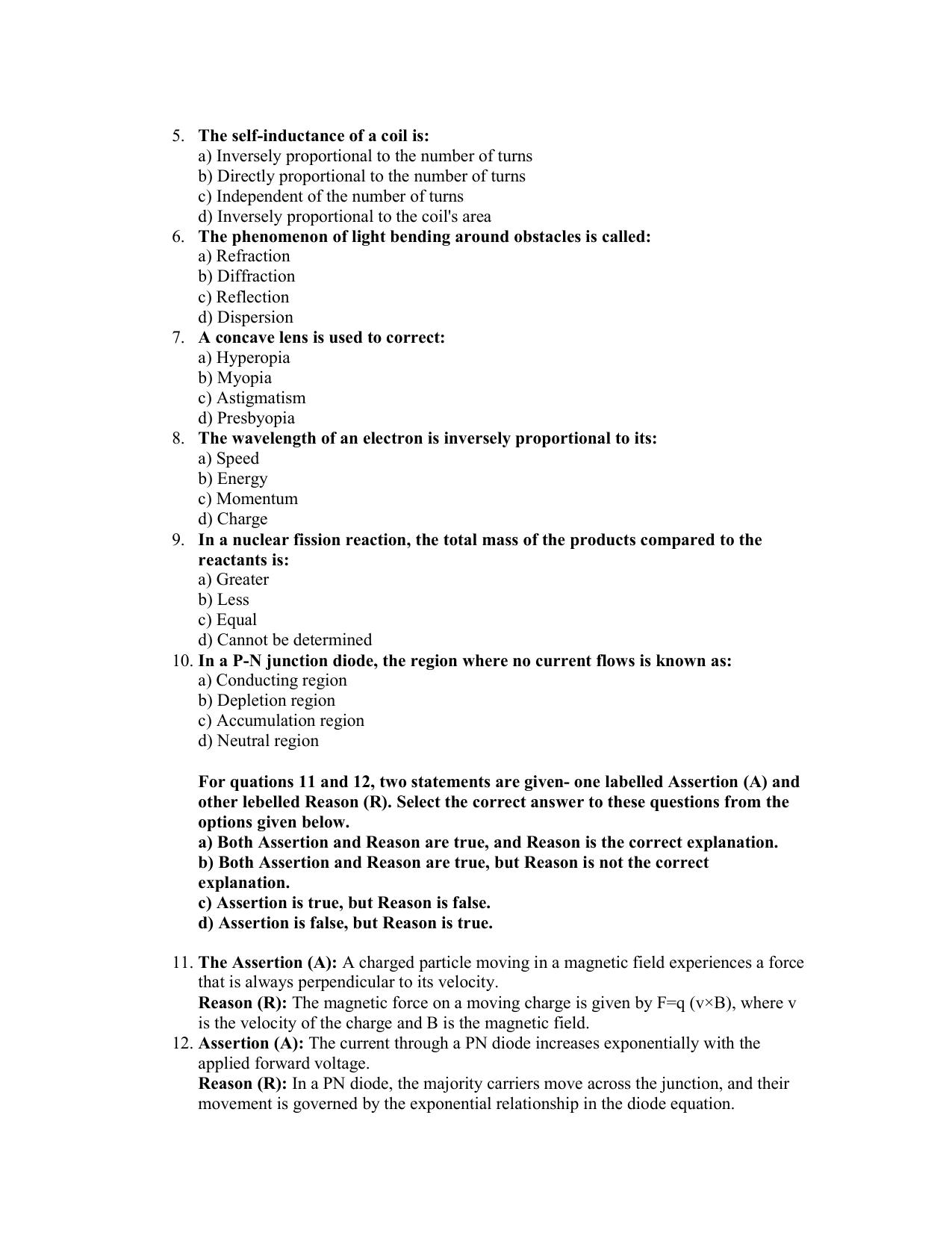 HPBOSE Class 12th Physics Sample Question Papers 2025 - Page 2