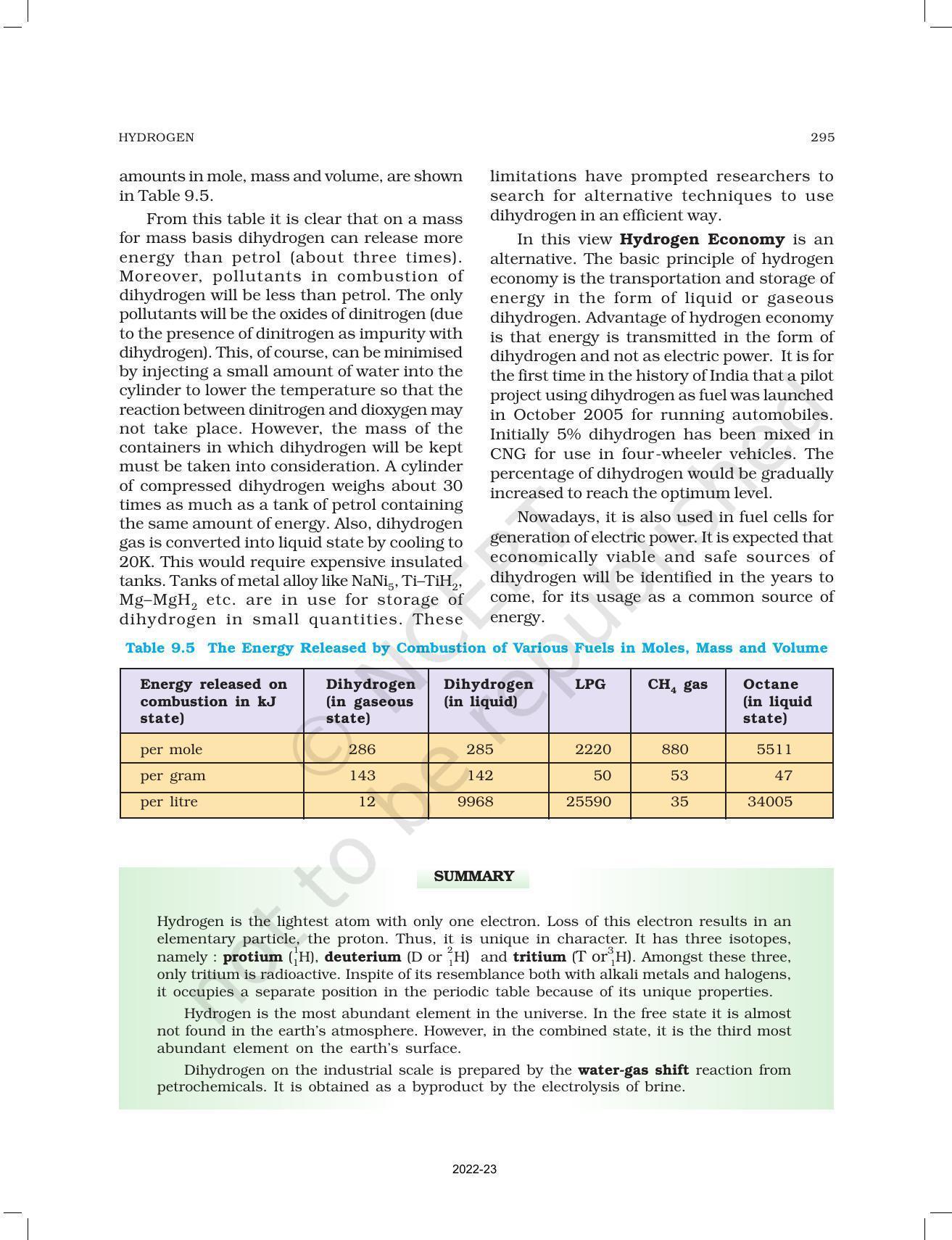NCERT Book for Class 11 Chemistry Chapter 9 Hydrogen - Page 12