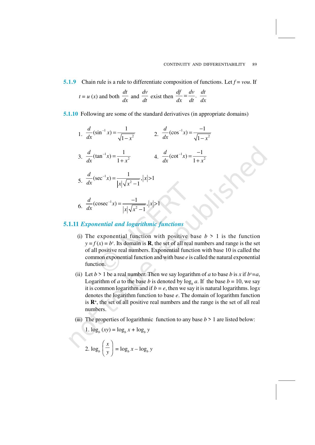 NCERT Exemplar Class 12: Mathematics Unit 5 (Continuity And Differentiability) - Page 4