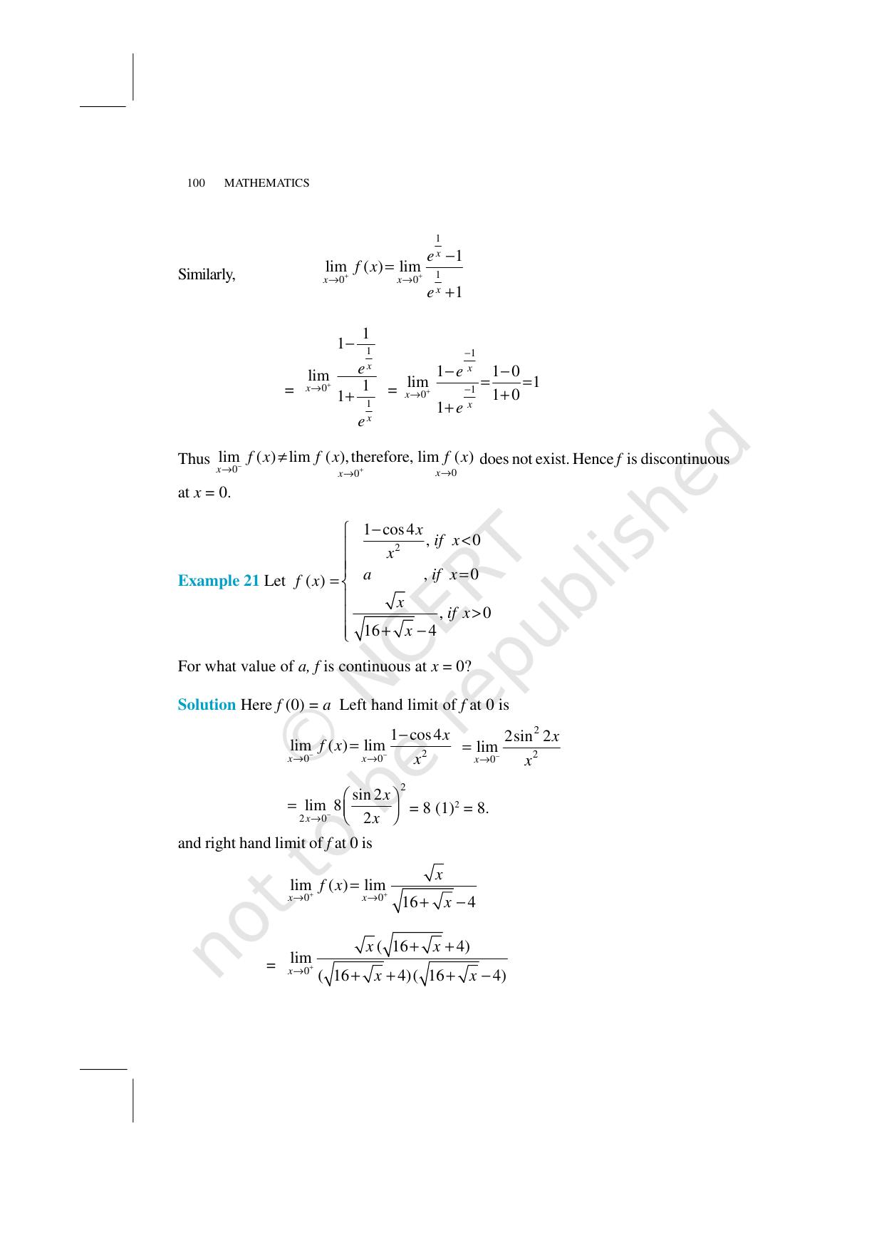NCERT Exemplar Class 12: Mathematics Unit 5 (Continuity And Differentiability) - Page 15