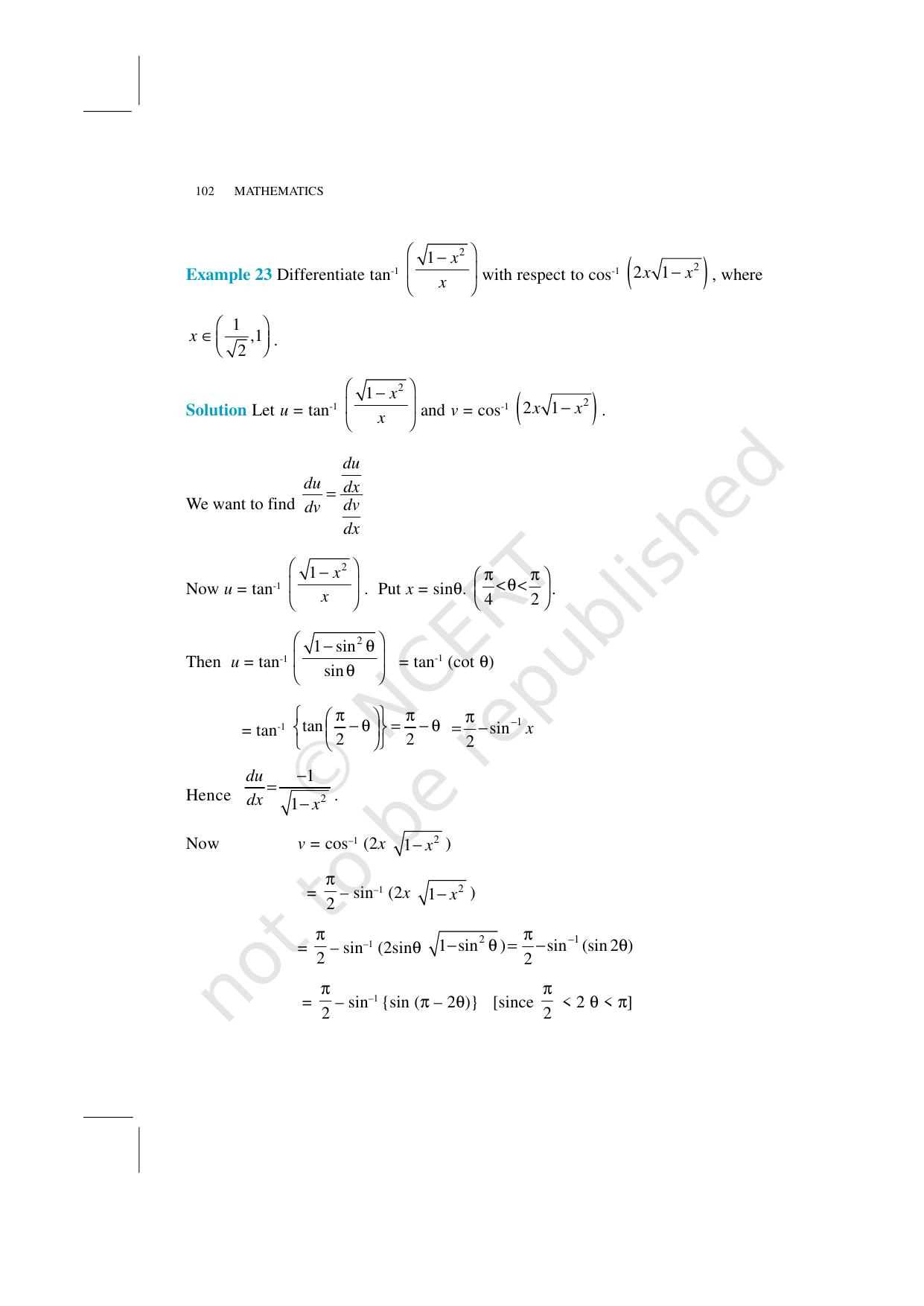 NCERT Exemplar Class 12: Mathematics Unit 5 (Continuity And Differentiability) - Page 17