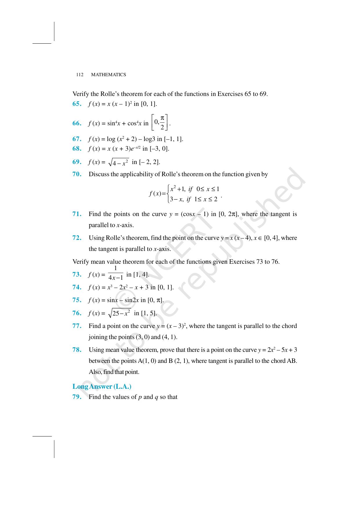 NCERT Exemplar Class 12: Mathematics Unit 5 (Continuity And Differentiability) - Page 27