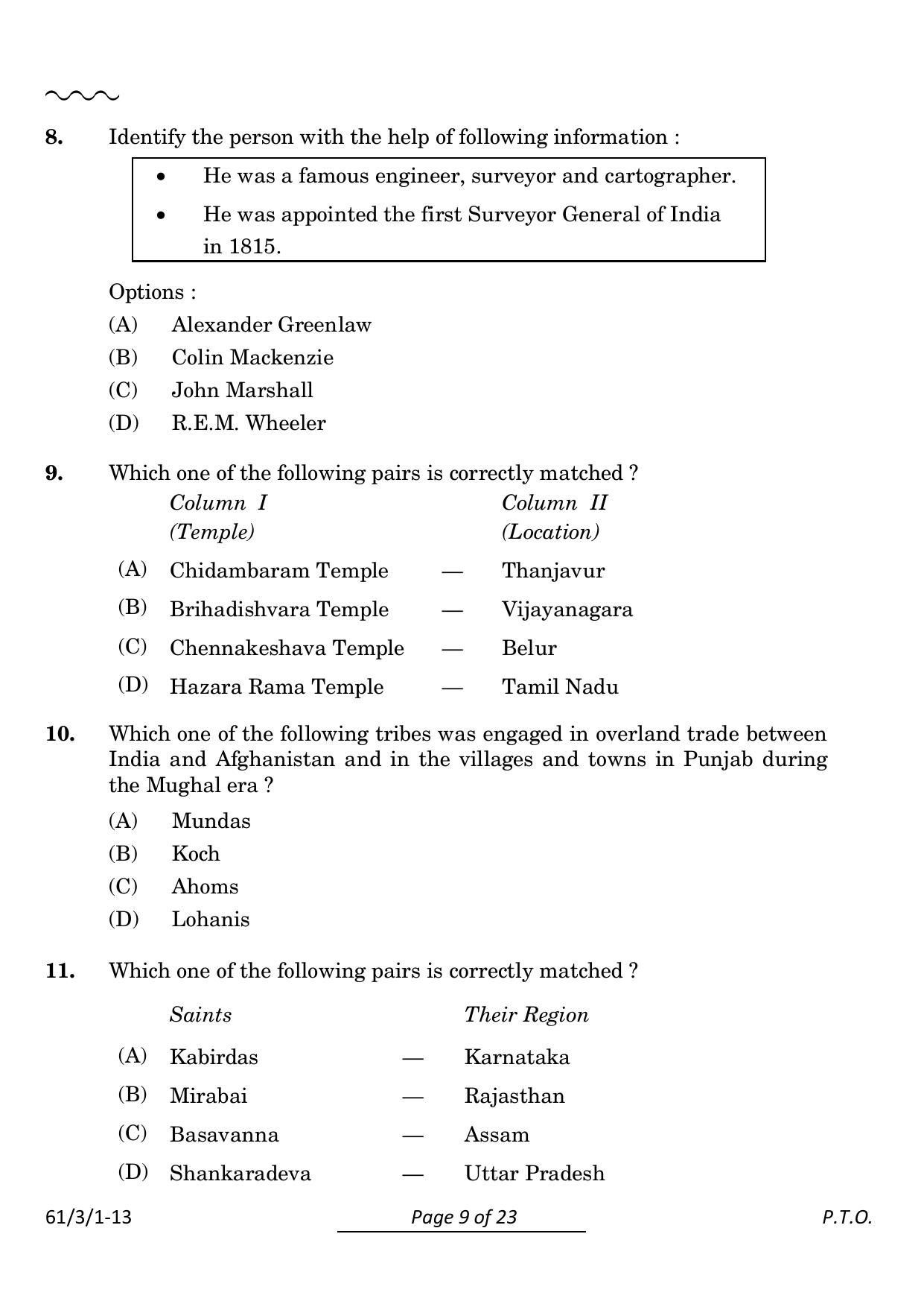CBSE Class 12 61-3-1 History 2024 Question Paper - Page 9