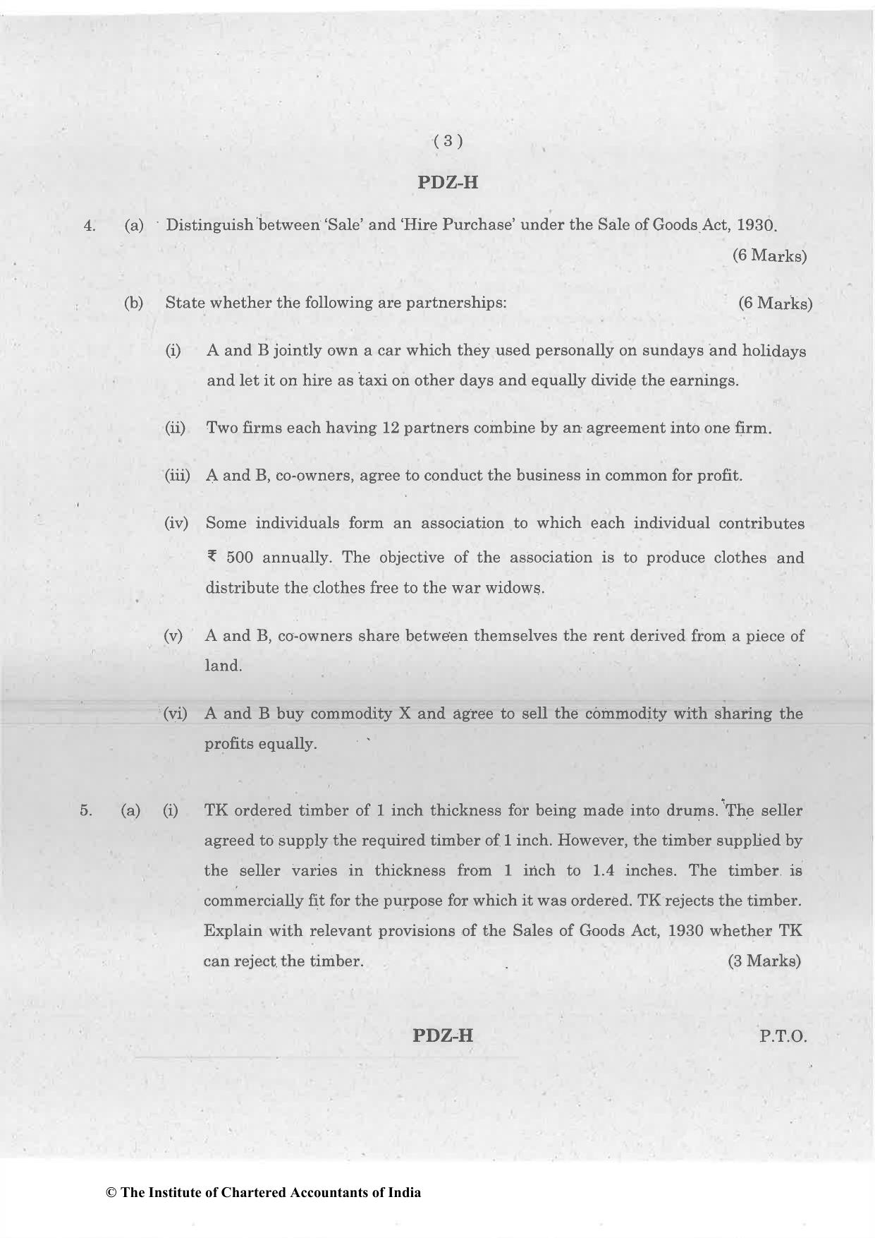 CA Foundation December 2021 Question Paper - Paper 2 (Business Laws and Business Correspondence and Reporting) - Page 3