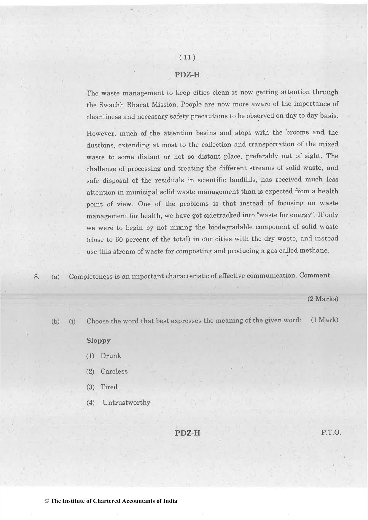 CA Foundation December 2021 Question Paper - Paper 2 (Business Laws and Business Correspondence and Reporting) - Page 11