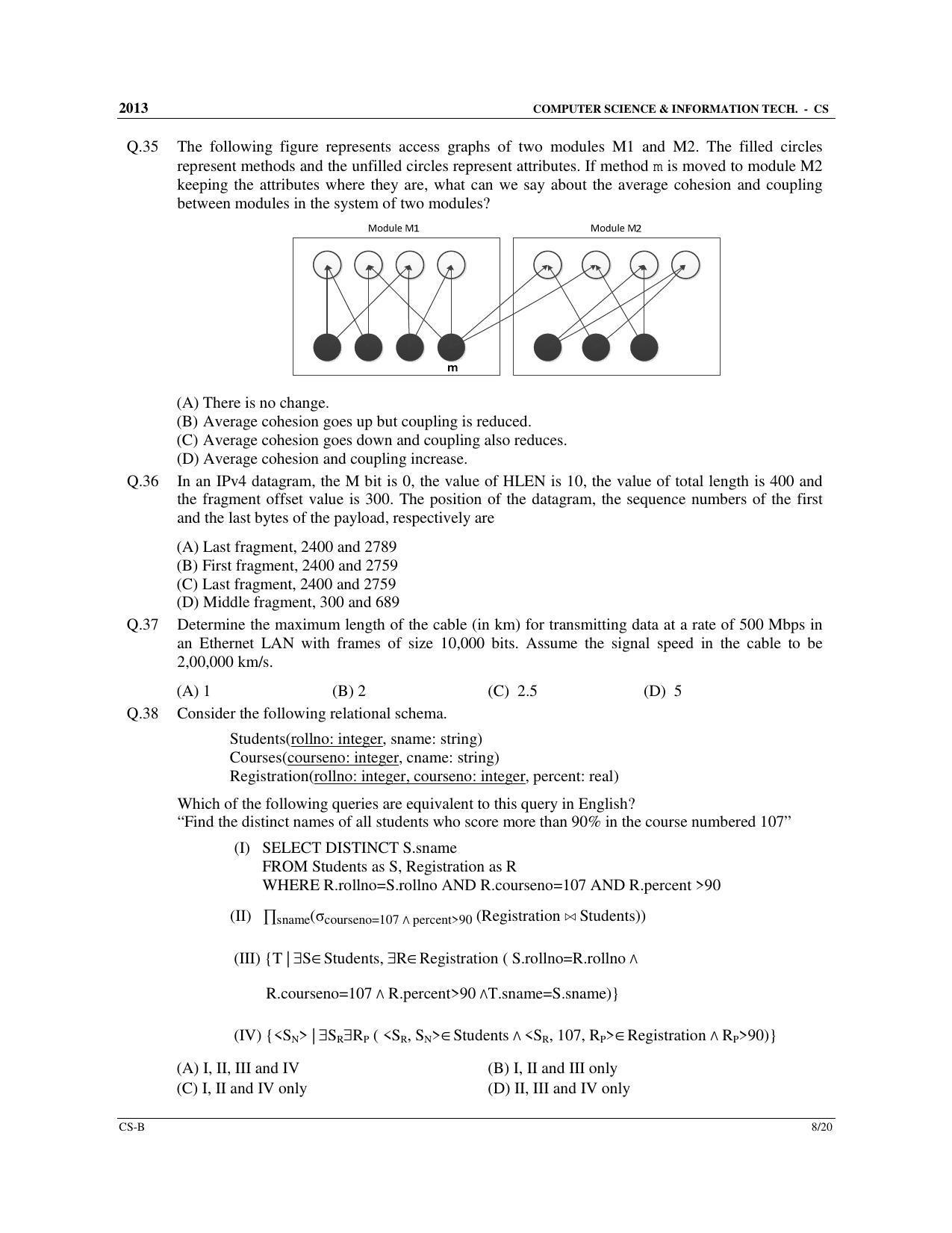 GATE 2013 Computer Science and Information Technology (CS) Question Paper with Answer Key - Page 24