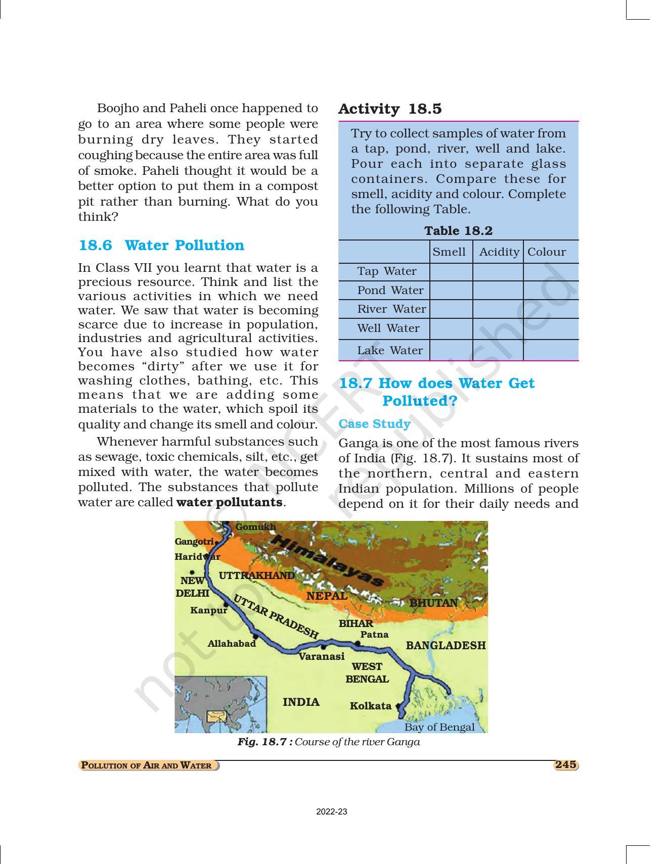 NCERT Book for Class 8 Science Chapter 18 Pollution of Air and Water - Page 7