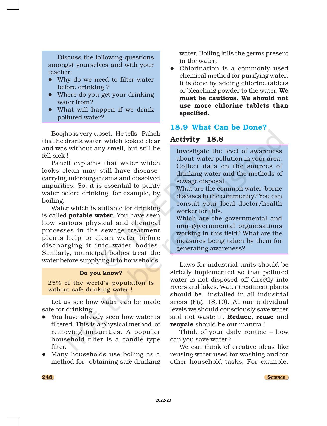 NCERT Book for Class 8 Science Chapter 18 Pollution of Air and Water - Page 10