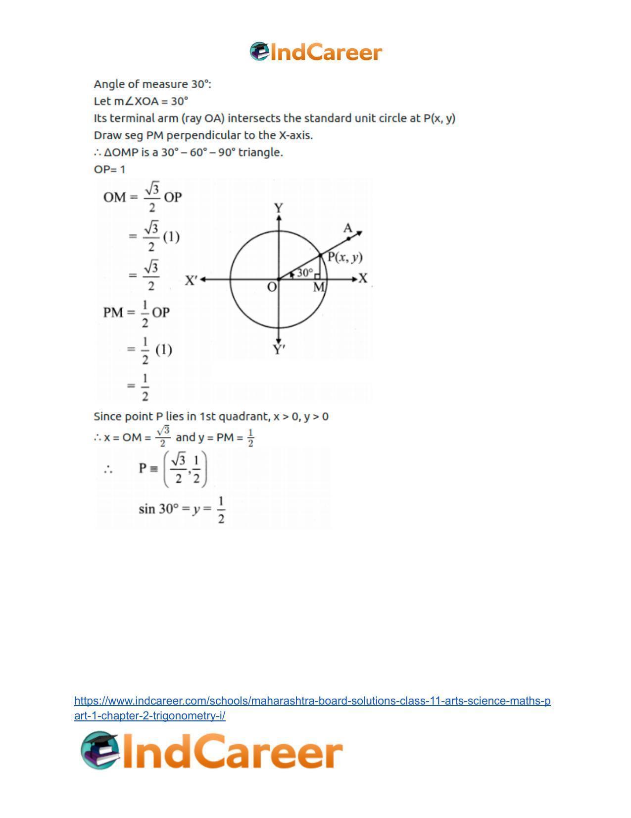 Maharashtra Board Solutions Class 11-Arts & Science Maths (Part 1): Chapter 2- Trigonometry – I - Page 4