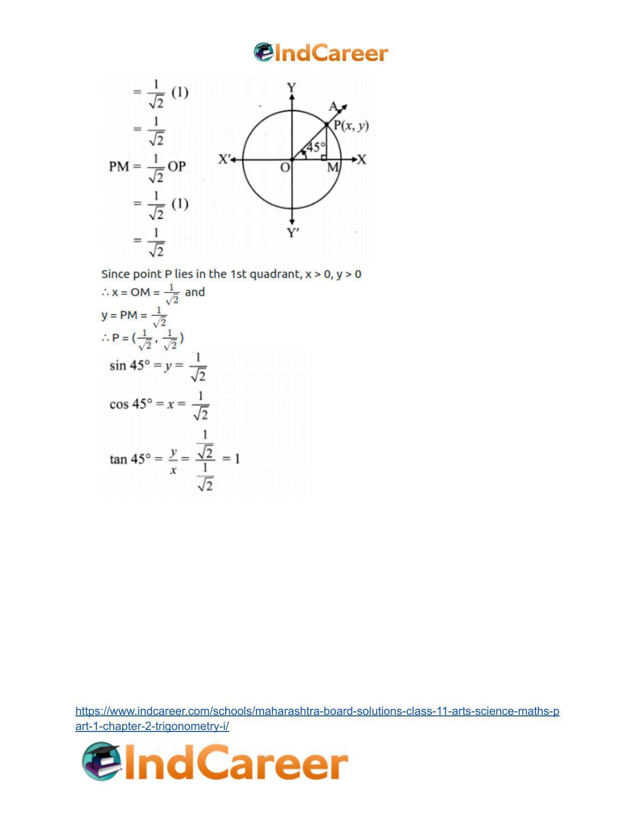 Maharashtra Board Solutions Class 11-Arts & Science Maths (Part 1): Chapter 2- Trigonometry – I - Page 6