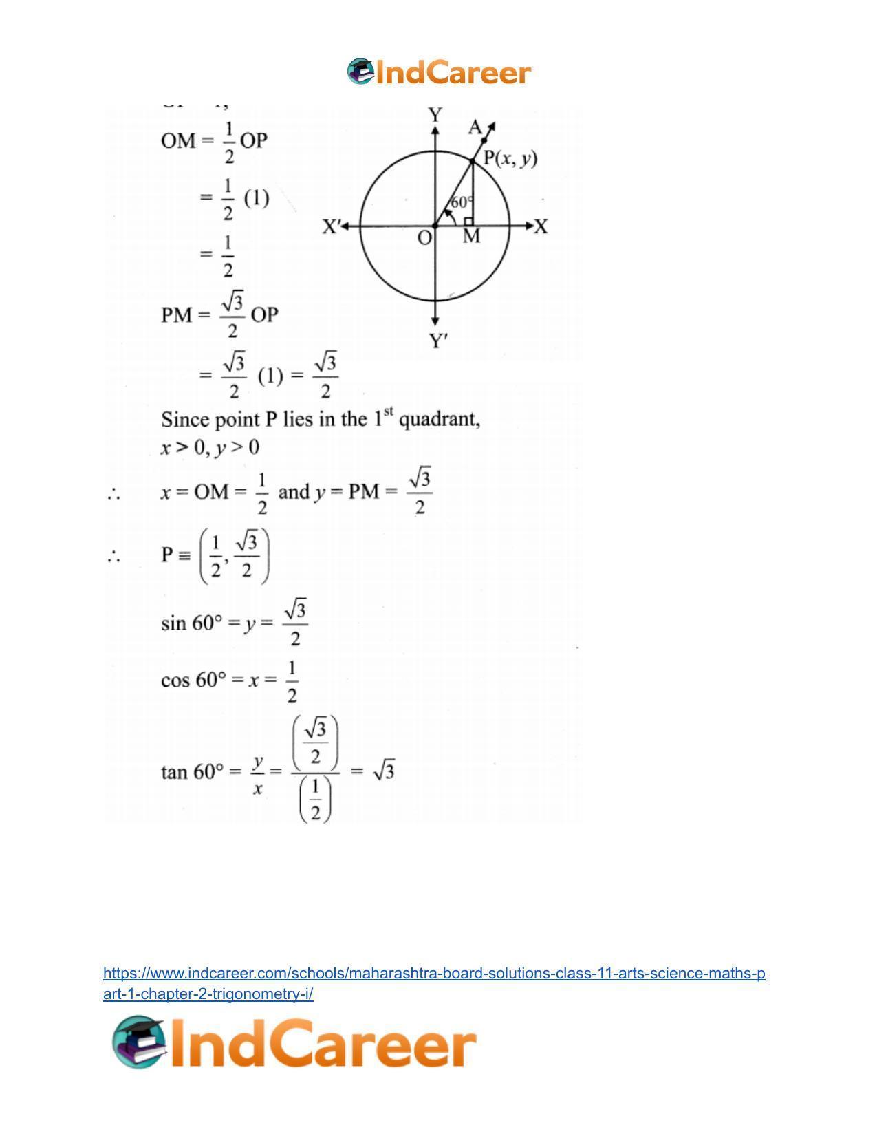 Maharashtra Board Solutions Class 11-Arts & Science Maths (Part 1): Chapter 2- Trigonometry – I - Page 8
