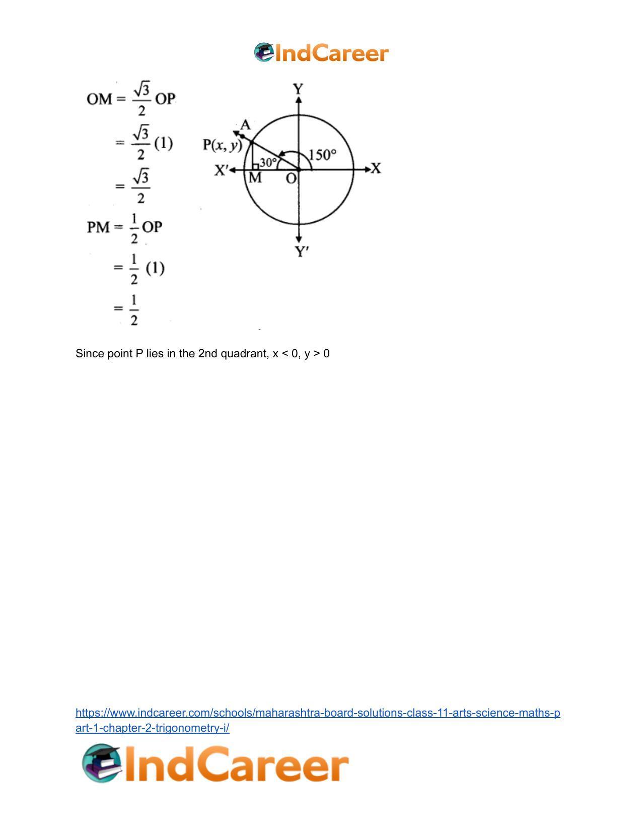 Maharashtra Board Solutions Class 11-Arts & Science Maths (Part 1): Chapter 2- Trigonometry – I - Page 10