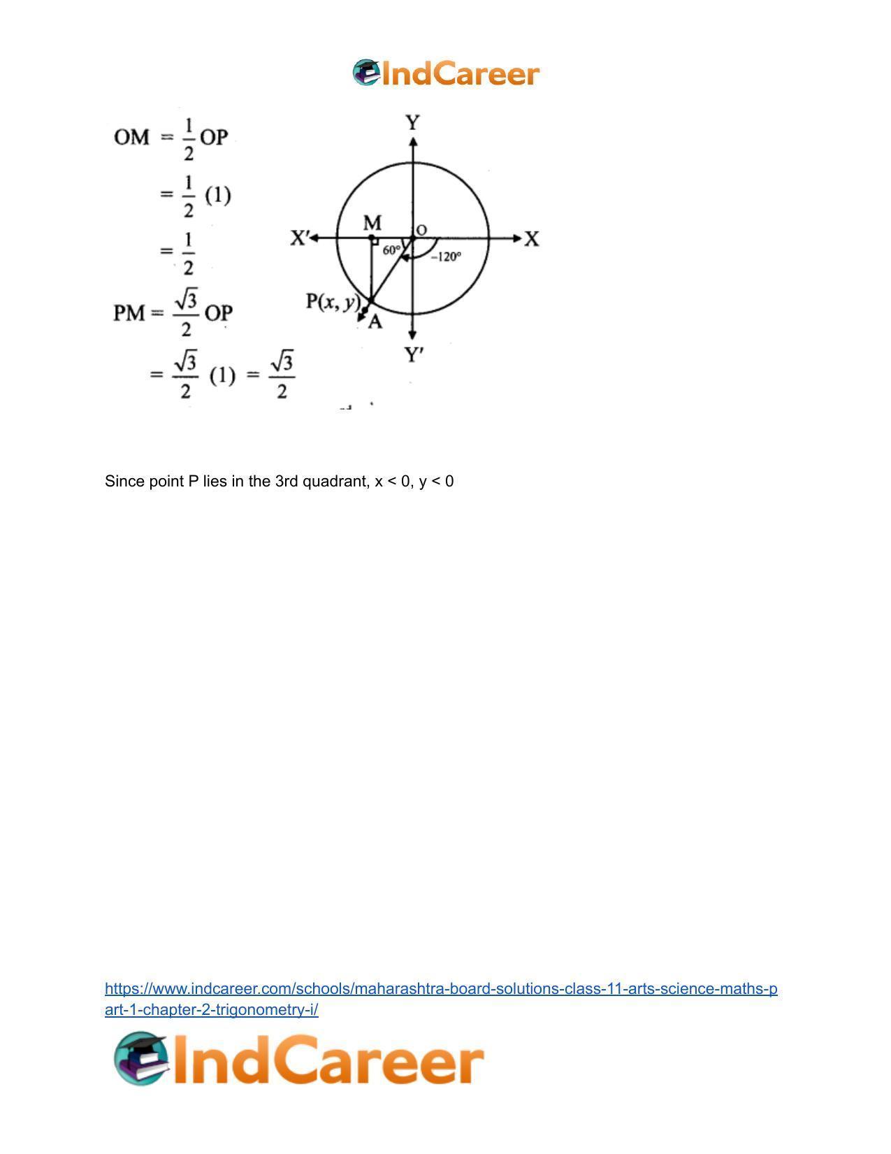 Maharashtra Board Solutions Class 11-Arts & Science Maths (Part 1): Chapter 2- Trigonometry – I - Page 25